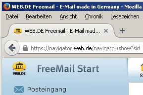 Screenshot web.de